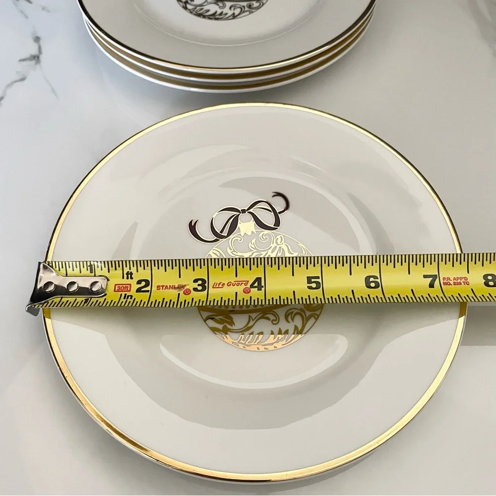 SET of 6 Gold Ornament Plates by Pier 1